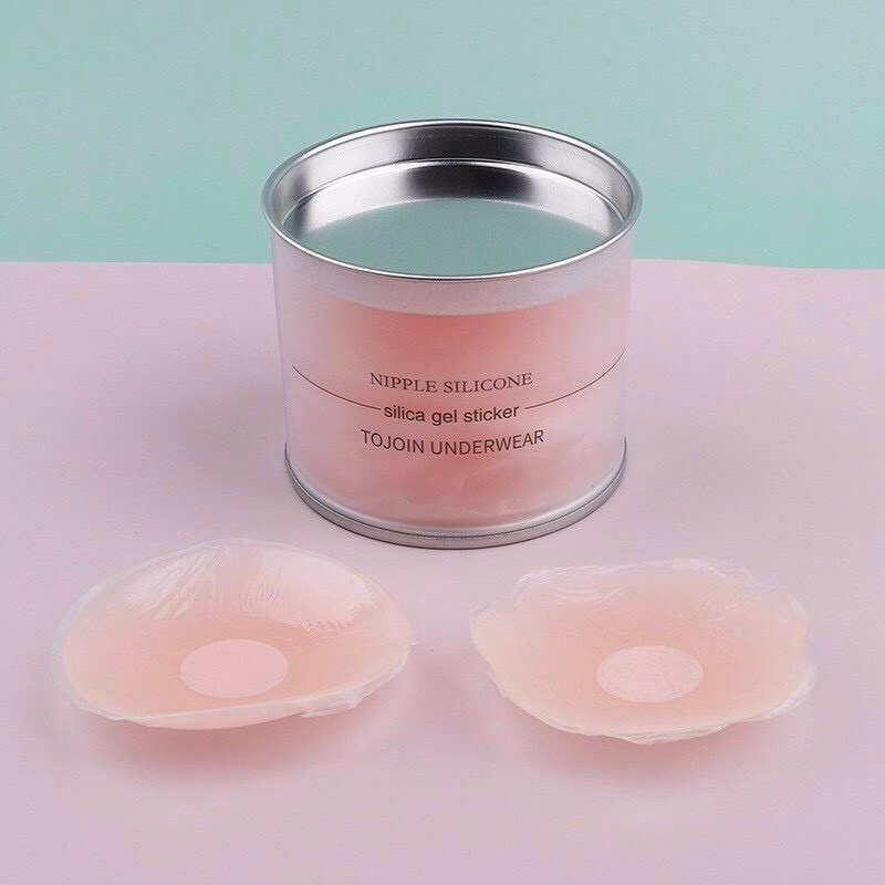 Miếng Dán Ngực Silicon, Hộp 5 Cặp Siêu Dính Tái Sử Dụng Được Nhiều Lần - Happy Fashion Store