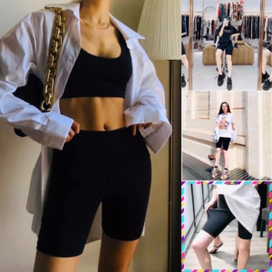 Quần Legging Nữ Lửng Chất Thun Thái, Quần Legging Đùi Cạp Cao Dáng Ôm Mặc Tập Gym, Yoga Ug240 -Nana House