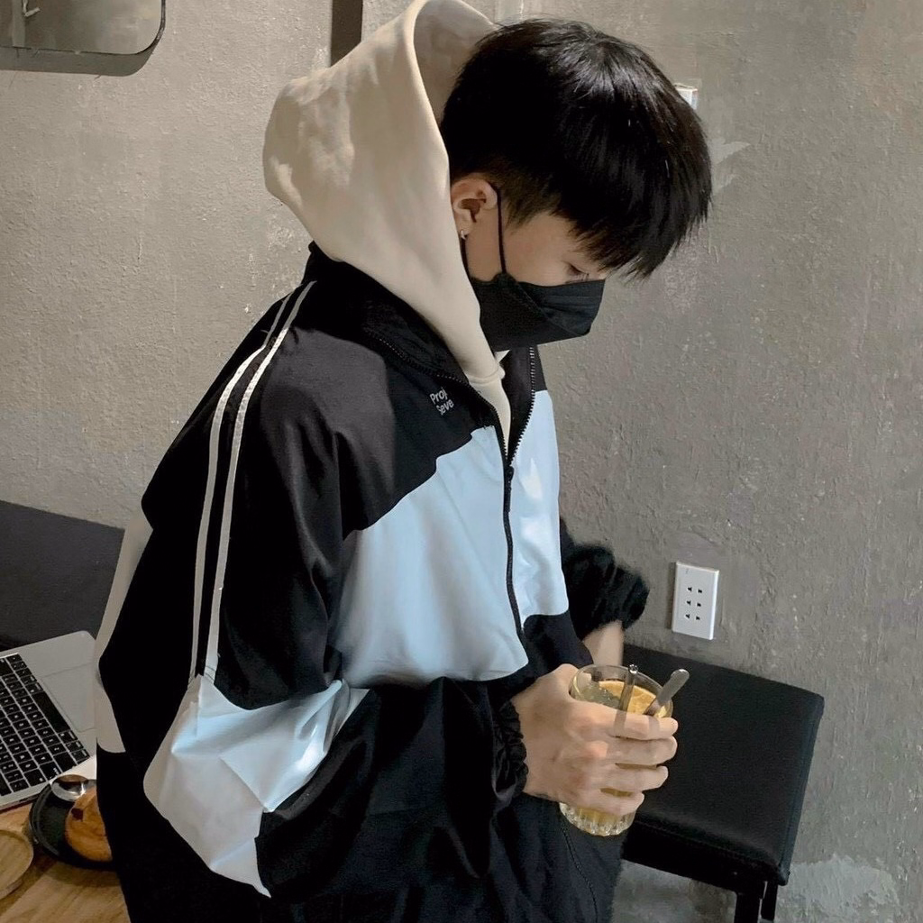 Áo Khoác Dù Nam Nữ Zzia Chất Vải Gió 2 Lớp Form Rộng Chạy Sọc Tay Cao Cấp Màu Đen Sht03 - Minh Hà House - Ảnh 5