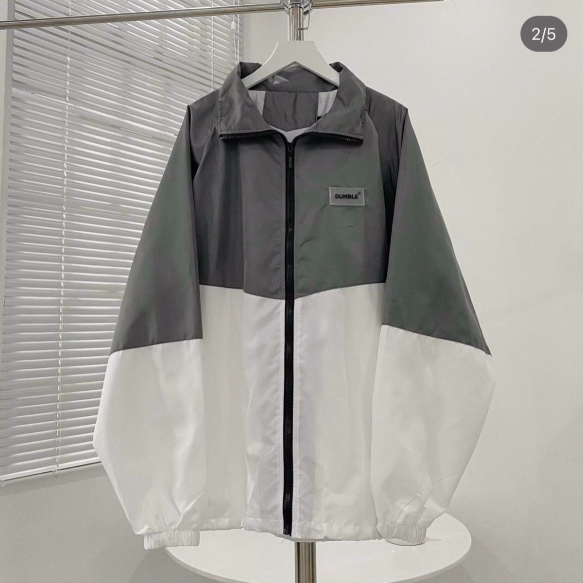 Áo Khoác Dù Nam Nữ Dumble Chất Vải Gió 2 Lớp Form Rộng Cao Cấp Màu Xám Sht04 - Minh Hà House - Ảnh 2