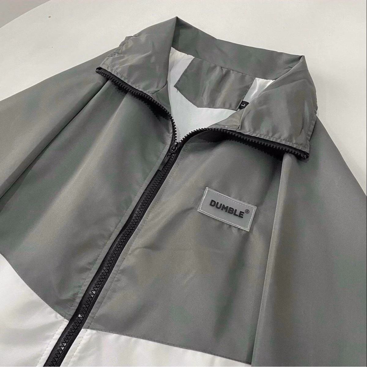 Áo Khoác Dù Nam Nữ Dumble Chất Vải Gió 2 Lớp Form Rộng Cao Cấp Màu Xám Sht04 - Minh Hà House - Ảnh 3