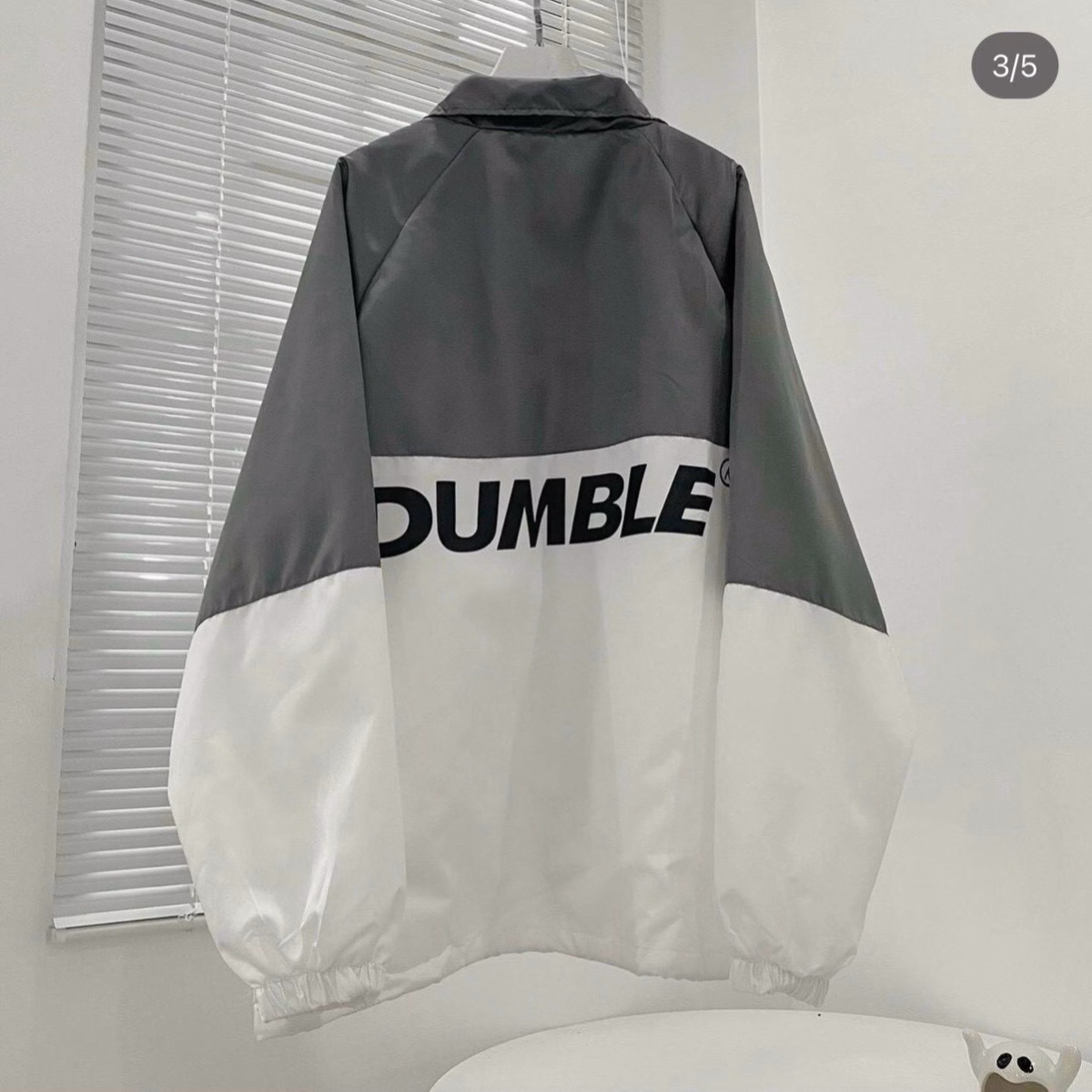 Áo Khoác Dù Nam Nữ Dumble Chất Vải Gió 2 Lớp Form Rộng Cao Cấp Màu Xám Sht04 - Minh Hà House - Ảnh 4