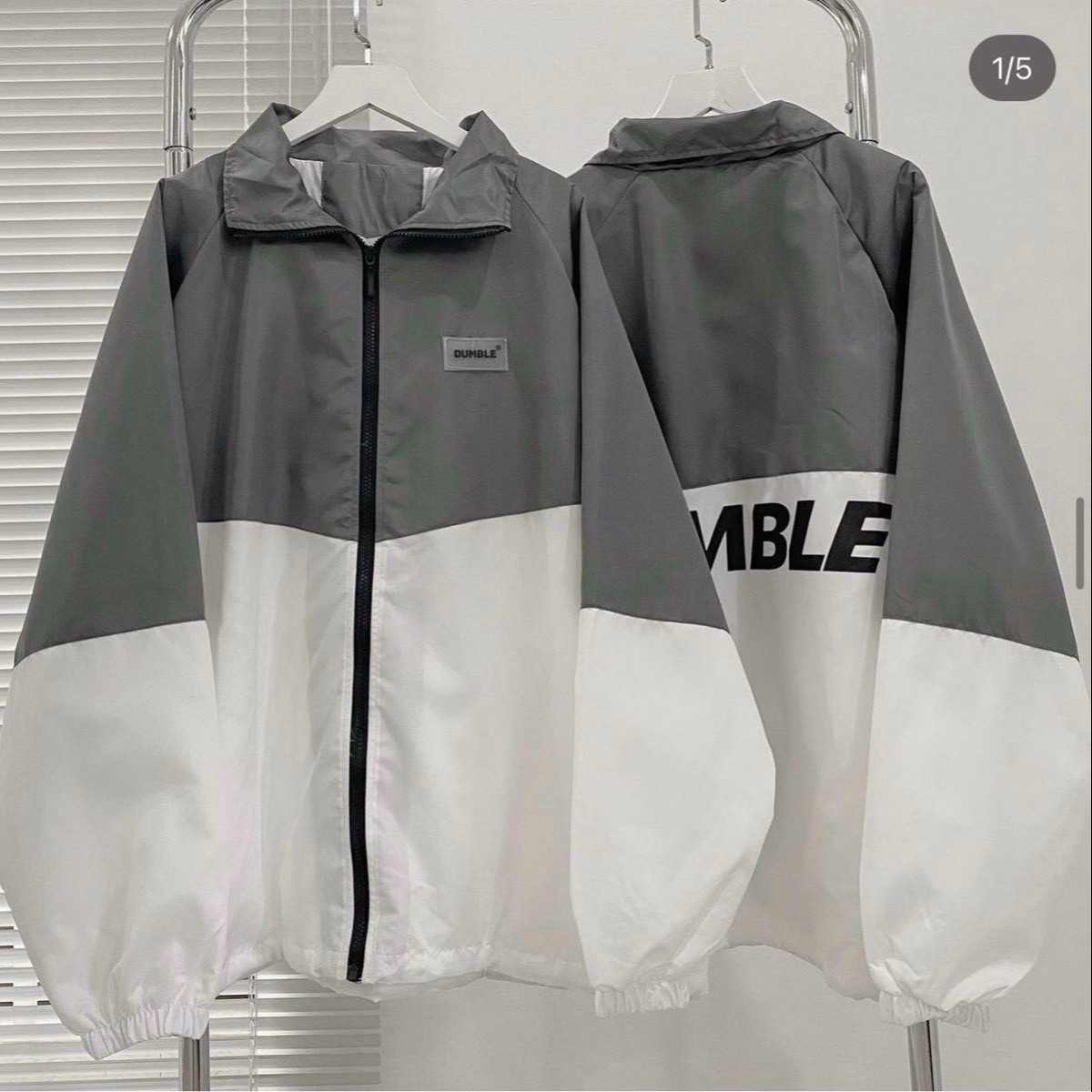 Áo Khoác Dù Nam Nữ Dumble Chất Vải Gió 2 Lớp Form Rộng Cao Cấp Màu Xám Sht04 - Minh Hà House