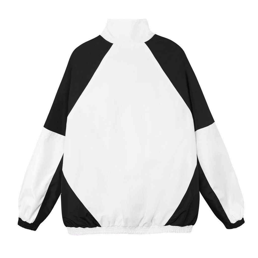 Áo Khoác Dù Nam Nữ Teelab Chất Vải Gió 2 Lớp Form Rộng Chạy Sọc Tay Màu Trắng Phối Đen Sht08 - Minh Hà House - Ảnh 2