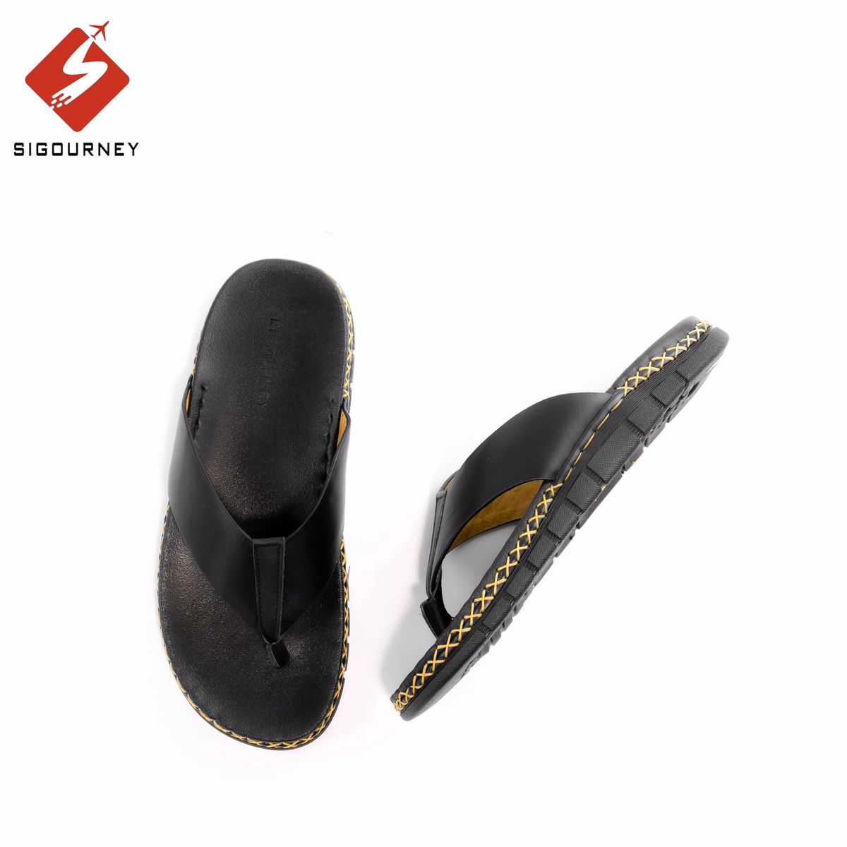 Dép Da Nam Xỏ Ngón Cao Cấp Từ Da Bò Khâu Đế Chắc Chắn Bảo Hành 18 Tháng - Sigourney - Ảnh 7