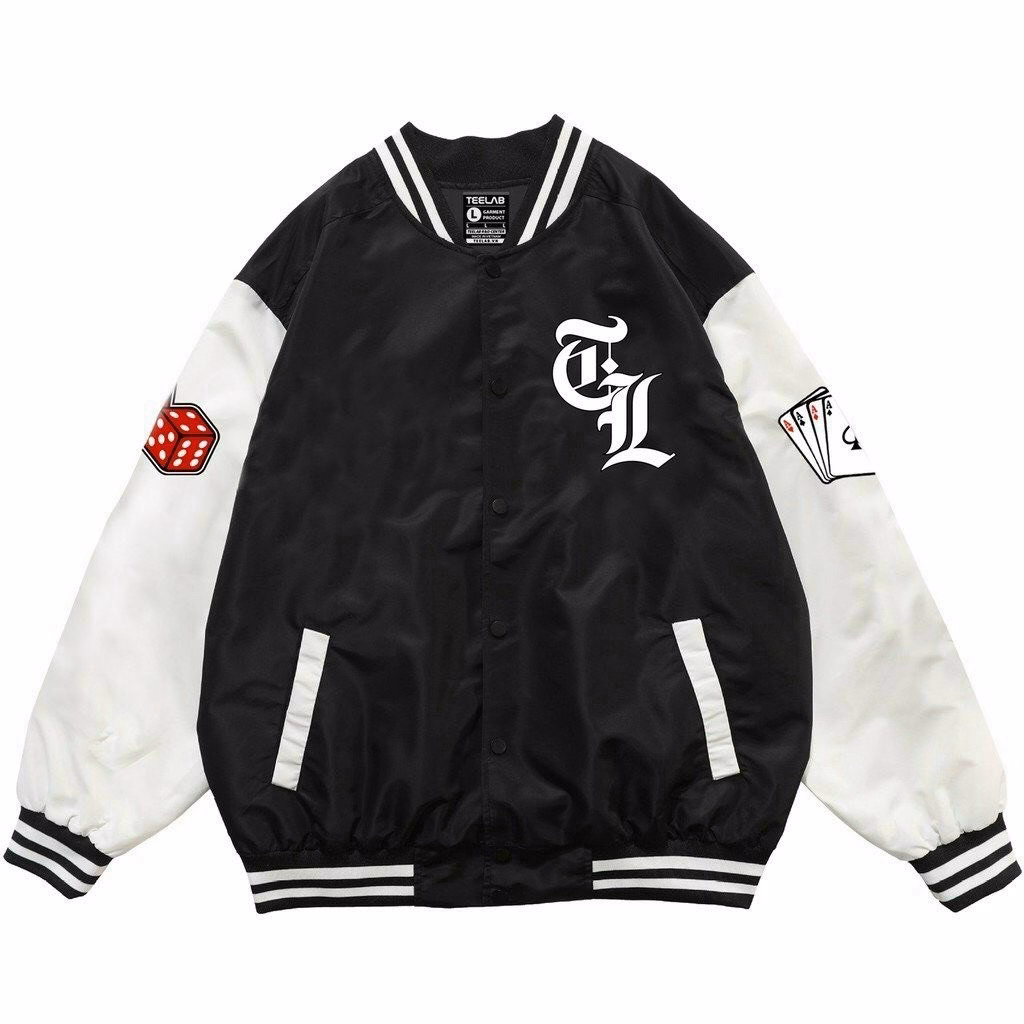 Áo Khoác Dù Nam Nữ Bomber Teelab Form Rộng 2 Lớp Thời Trang Màu Đen Sht10 - Minh Hà House
