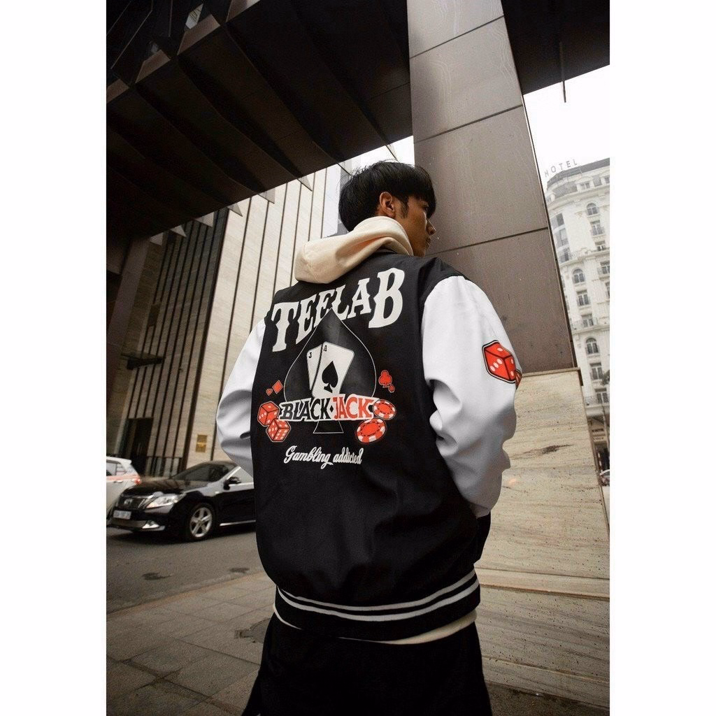 Áo Khoác Dù Nam Nữ Bomber Teelab Form Rộng 2 Lớp Thời Trang Màu Đen Sht10 - Minh Hà House - Ảnh 3