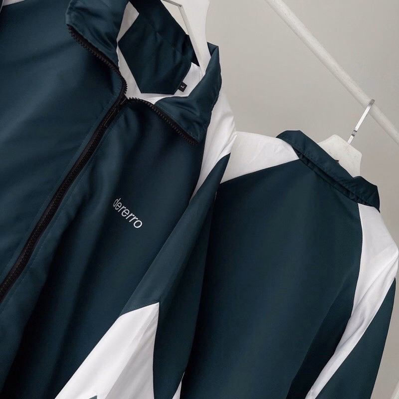 Áo Khoác Dù Nam Nữ Derrero Form Rộng 2 Lớp Chạy Sọc Tay Cao Cấp Màu Xanh Sht14 - Minh Hà House - Ảnh 3