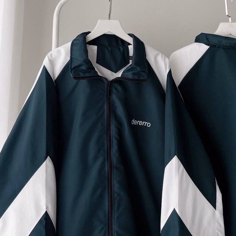 Áo Khoác Dù Nam Nữ Derrero Form Rộng 2 Lớp Chạy Sọc Tay Cao Cấp Màu Xanh Sht14 - Minh Hà House - Ảnh 2