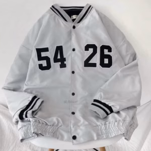 Áo Khoác Dù Nam Nữ Bomber 5426 Form Rộng Thiết Kế 2 Lớp Thời Trang Năng Động Màu Xám Sht19 - Minh Hà House