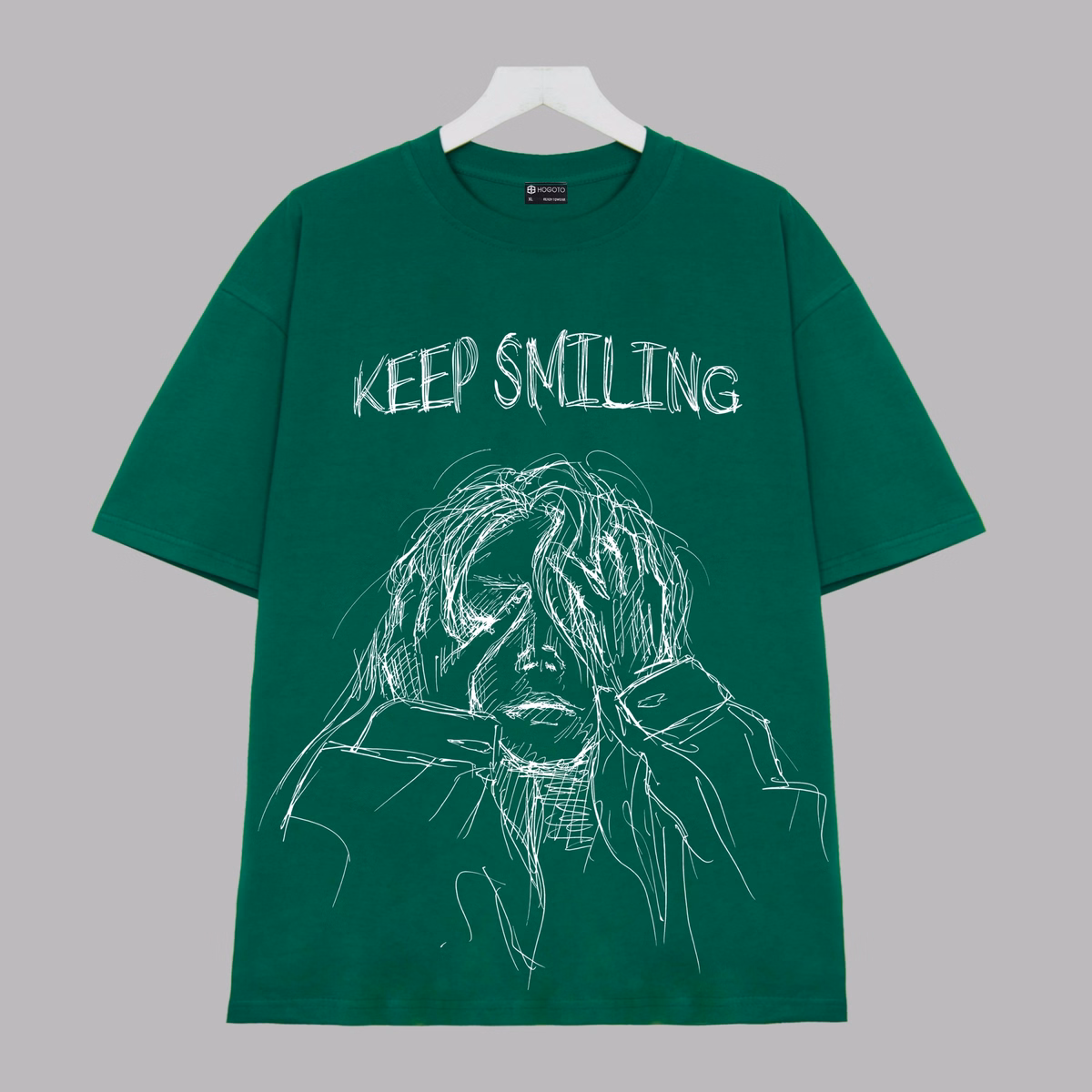Áo Thun Tay Lỡ Unisex Nam Nữ In Chữ Keep Smiling Kèm Hình, Chất Liệu Cotton Mịn Mát Thấm Hút Mồ Hôi (Attl15)- Chốt Đi Store - Ảnh 8