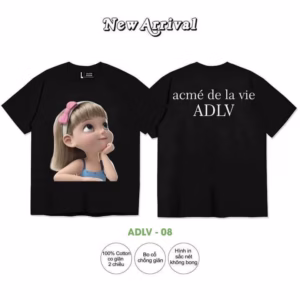 Áo Thun Tay Lỡ Unisex Nam Nữ Adlv Mẫu Hoạt Hình, Chất Liệu Cotton Mịn Mát Thấm Hút Mồ Hôi (Attl35)- Chốt Đi Store