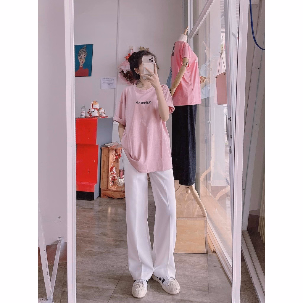 Quần Nữ Ống Rộng Chất Tuyết Mưa Phối Khuy Giữa, Cạp Cao Tôn Dáng Qorkg - Diepchi Fashion - Ảnh 2