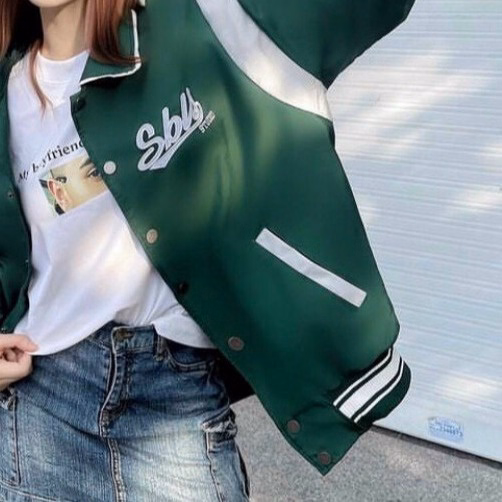 Áo Khoác Dù Nam Nữ Bomber Cổ Bẻ Form Rộng 2 Lớp Thiết Kế Kiểu Dáng Năng Động Thời Trang Màu Xanh Sht11- Minh Hà House - Ảnh 2