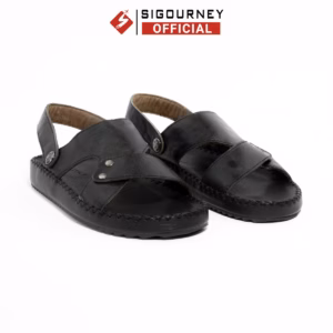 Dép Sandal Nam Da Bò Quai Hậu Lót Da Và Khâu Đế Bền Bỉ Dn115- Sigourney