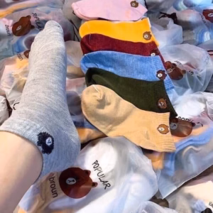 Set 10 Đôi Tất (Vớ) Gấu Nhiều Màu - Silver