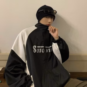 Áo Khoác Dù Nam Nữ Sotontop Chất Vải Gió 2 Lớp Form Rộng Thời Trang Màu Đen/ Trắng Sht25 - Shthouse