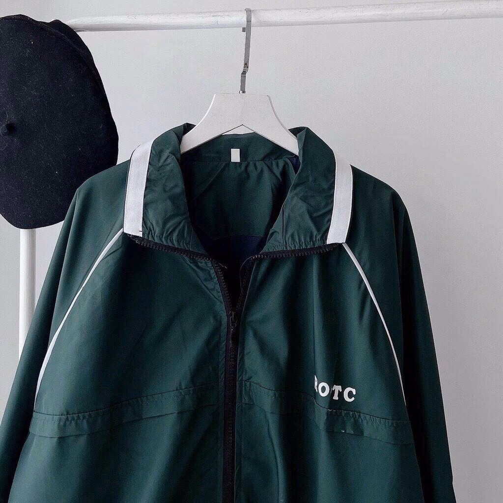Áo Khoác Dù Nam Nữ Rotc Chất Vải Gió 2 Lớp Form Rộng Thời Trang Màu Xanh Sht30 - Minh Hà House - Ảnh 3