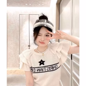 Áo Mongtoghi Tay Bèo 3 Tầng Phối Chữ Trước Ngực Anb3T - Chipxinhxk