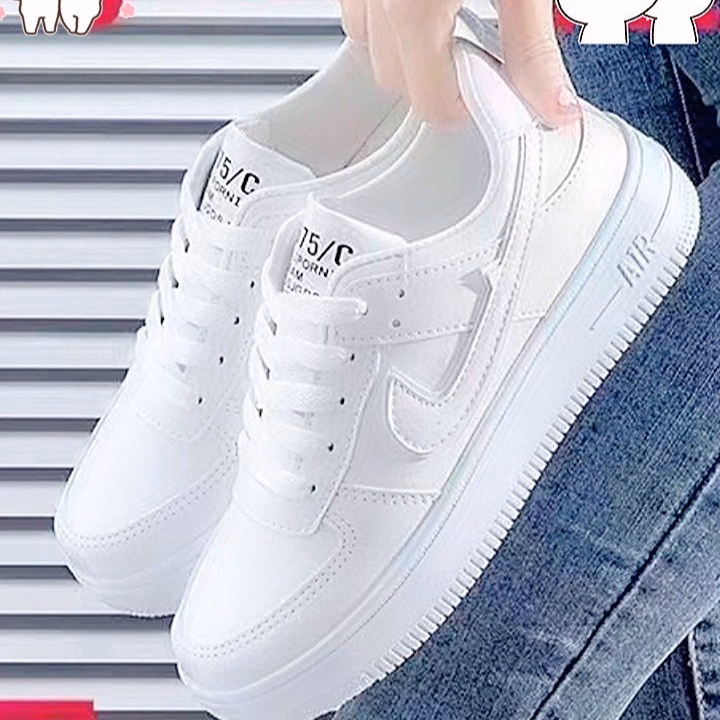 Giày Thể Thao Nam, Nữ Air Móc Nike Trắng - Haanh