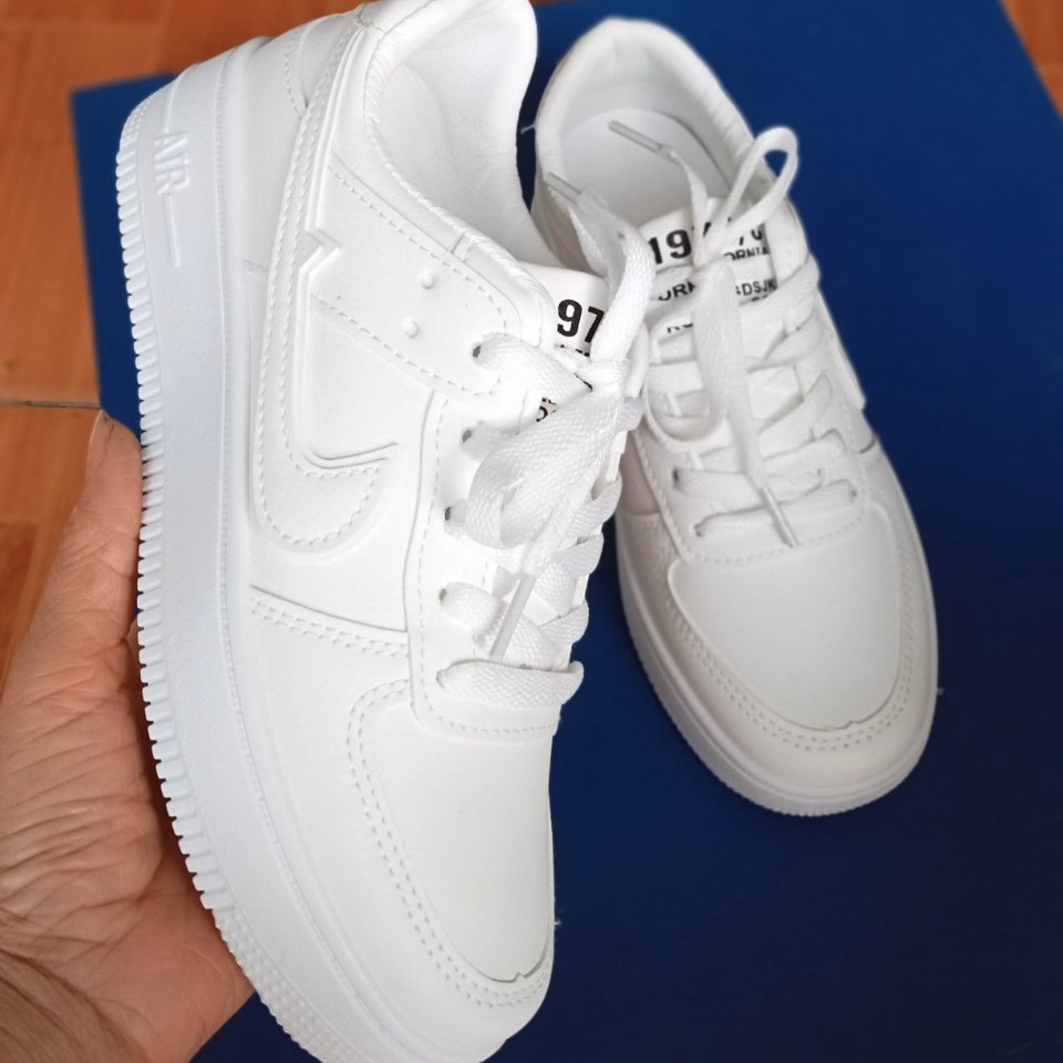 Giày Thể Thao Nam, Nữ Air Móc Nike Trắng - Haanh - Ảnh 6