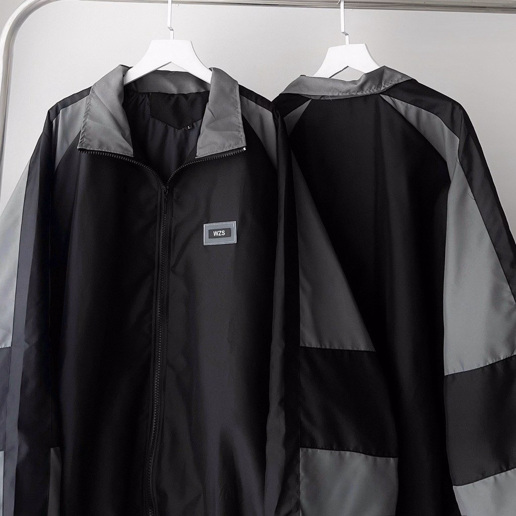 Áo Khoác Dù Nam Nữ Cổ Cao Phối 2 Màu Sắc Nét In Chữ Wzs Tp737 - Golden Dream - Ảnh 2