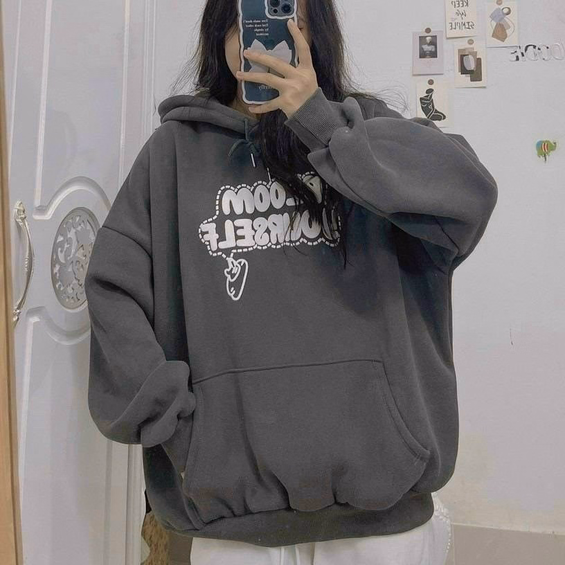 Áo Hoodie Nữ In Chữ Moolb Nổi Siêu Nét Tay Phồng Cá Tính Tp490 - Golden Dream - Ảnh 3