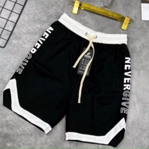 Quần Short Nam Vải Thun Cotton Co Giãn In Chữ Nevergive Tp300 - Golden Dream