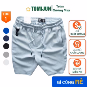 Quần Short Nam Thể Thao Kiểu Dáng Hàn Quốc, Thời Trang Phong Cách Tj08 - Tomijun.Vn