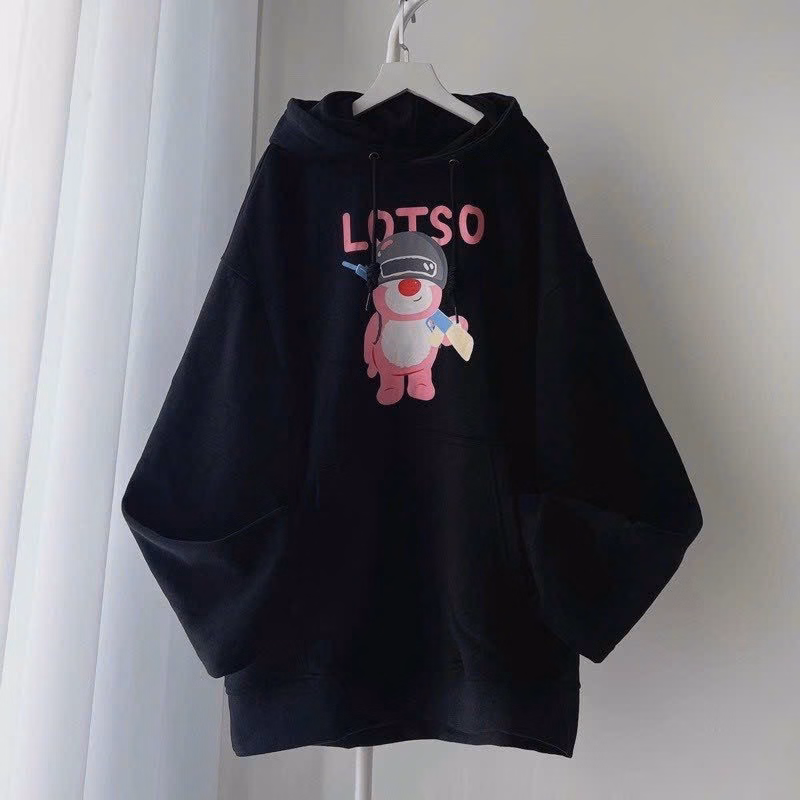 Áo Hoodie Nữ Vải Nỉ Ngoại In Gấu Lotso Chiến Binh Siêu Hot Tp2800 - Golden Dream - Ảnh 3