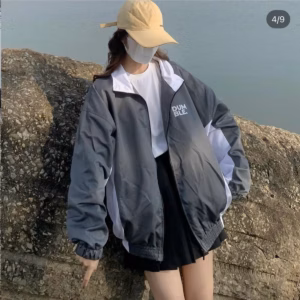 Áo Khoác Dù Nữ Cổ Bẻ In Chữ Dumble Kiểu Mới Hot Trend Tp033 - Golden Dream