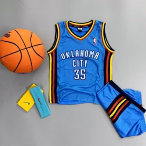 Bộ Quần Áo Bóng Rổ Trẻ Em Vải Mè Thái Đẹp Oklahoma City Brolax - Zinpro