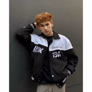 Áo Khoác Rockie Bomber Varsity Cổ Bẻ Form Rộng Thời Trang Sht40 - Minh Hà House