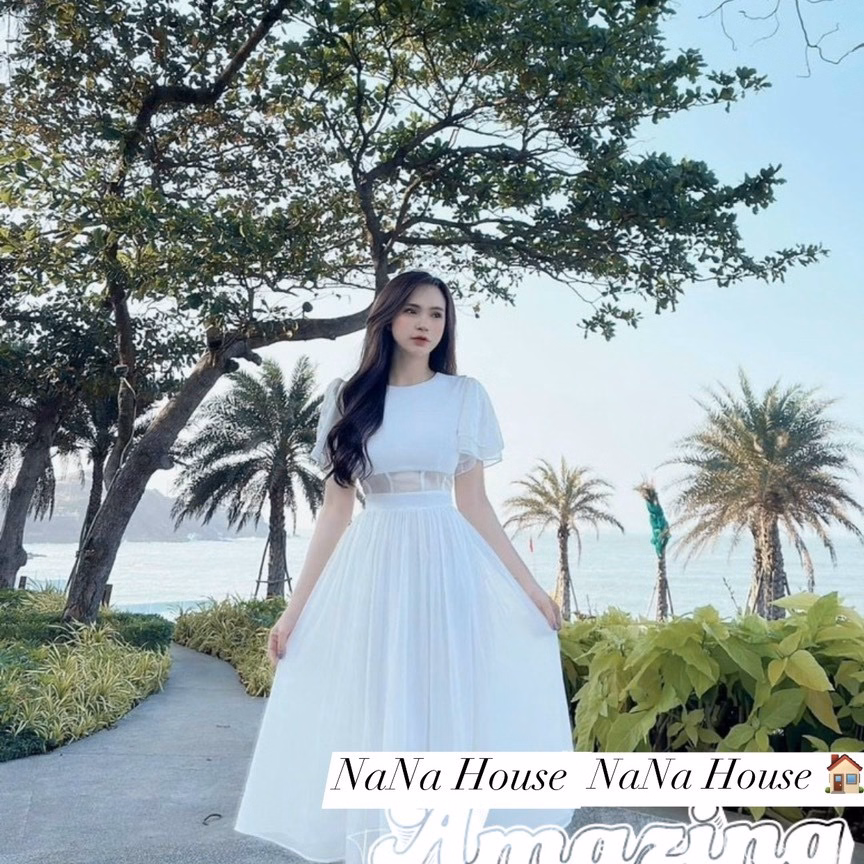 Đầm Voan Xòe 2 Lớp Có Mút Cổ Tròn Dd501 - Nana House - Ảnh 2