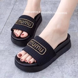 Dép Nữ Mumu Cao Cấp ,Đế Cao 5Cm, Siêu Êm, Lên Chân Sang Chảnh - Haanh - Ảnh 4