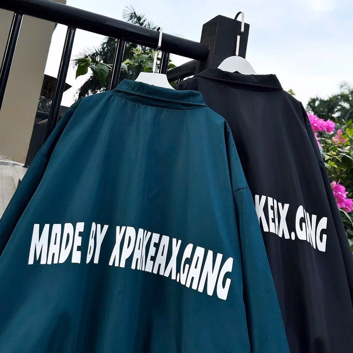 Áo Khoác Dù Cổ Cao 2 Màu Cá Tính In Chữ Xpakeax.Gang Sắc Nét Tp632 - Golden Dream - Ảnh 4