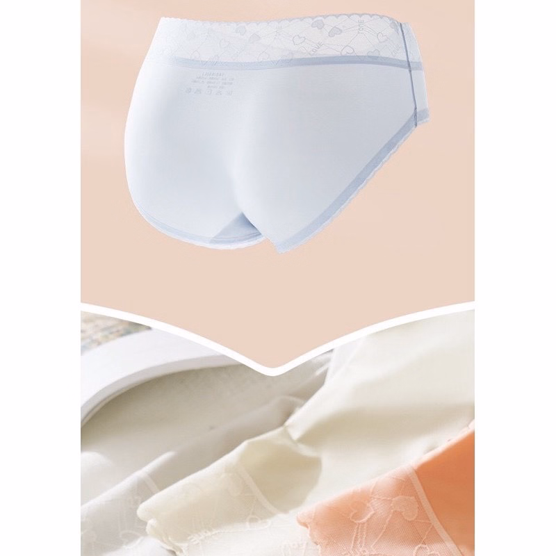 Set 5 Quần Lót Lụa Lạnh Cạp Cao Kháng Khuẩn Tim Không Lộ Viền Cao Cấp - Size M - Giao Màu Ngẫu Nhiên - Vanass - Ảnh 6