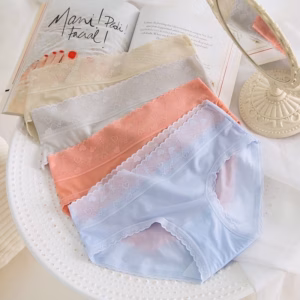 Set 5 Quần Lót Lụa Lạnh Cạp Cao Kháng Khuẩn Tim Không Lộ Viền Cao Cấp - Size M - Giao Màu Ngẫu Nhiên - Vanass