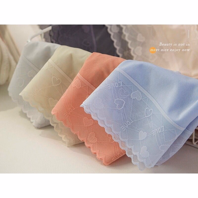 Set 5 Quần Lót Lụa Lạnh Cạp Cao Kháng Khuẩn Tim Không Lộ Viền Cao Cấp - Size M - Giao Màu Ngẫu Nhiên - Vanass - Ảnh 9