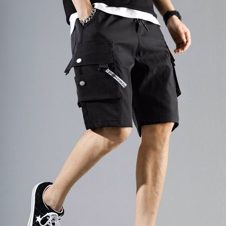 Quần Short Nam Kaki Túi Tag Hộp Phản Quang Phối Dây Co Giãn - Ausa House - Ảnh 5