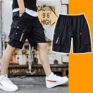 Quần Short Nam Kaki Túi Tag Hộp Phản Quang Phối Dây Co Giãn - Ausa House