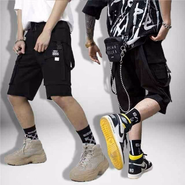 Quần Short Nam Kaki Túi Sọc Chéo Hộp Phản Quang Phối Dây Co Giãn - Ausa House - Ảnh 7