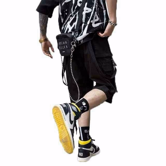 Quần Short Nam Kaki Túi Sọc Chéo Hộp Phản Quang Phối Dây Co Giãn - Ausa House - Ảnh 6