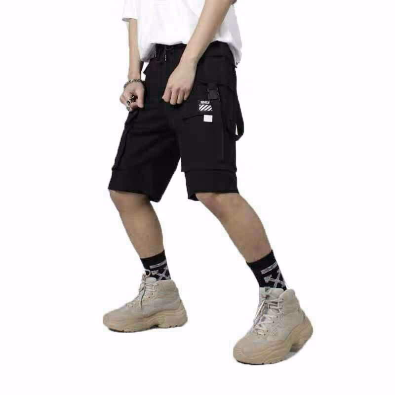 Quần Short Nam Kaki Túi Sọc Chéo Hộp Phản Quang Phối Dây Co Giãn - Ausa House - Ảnh 2