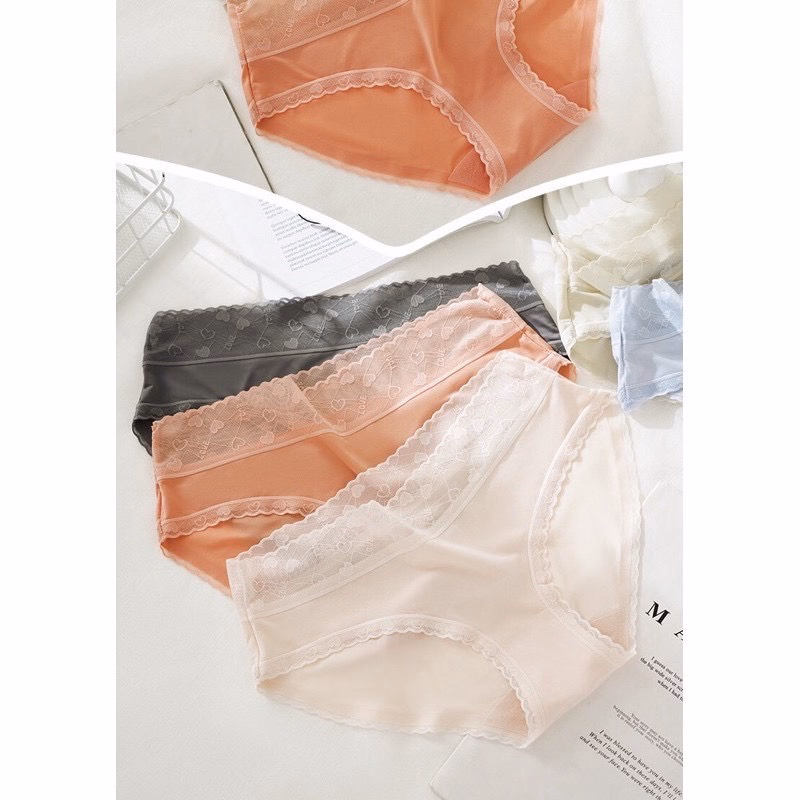 Set 5 Quần Lót Lụa Lạnh Cạp Cao Kháng Khuẩn Tim Không Lộ Viền Cao Cấp - Giao Màu Ngẫu Nhiên - Vanass - Ảnh 9