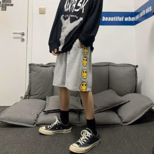 Quần Short Nam Mặt Cười, Hoa Cúc - Ausa House