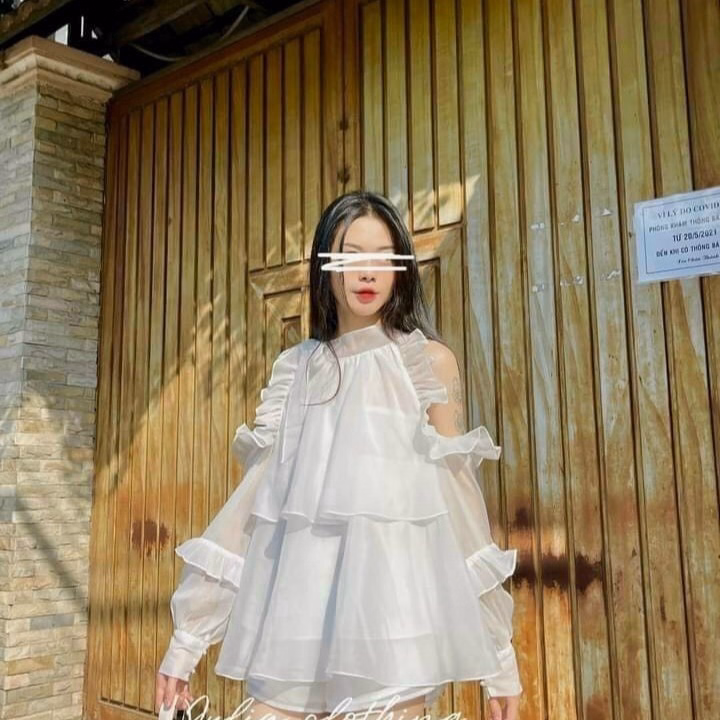 Áo Nữ Vải Ánh Tơ Rớt Vai Tiểu Thư - Ausa House - Ảnh 2