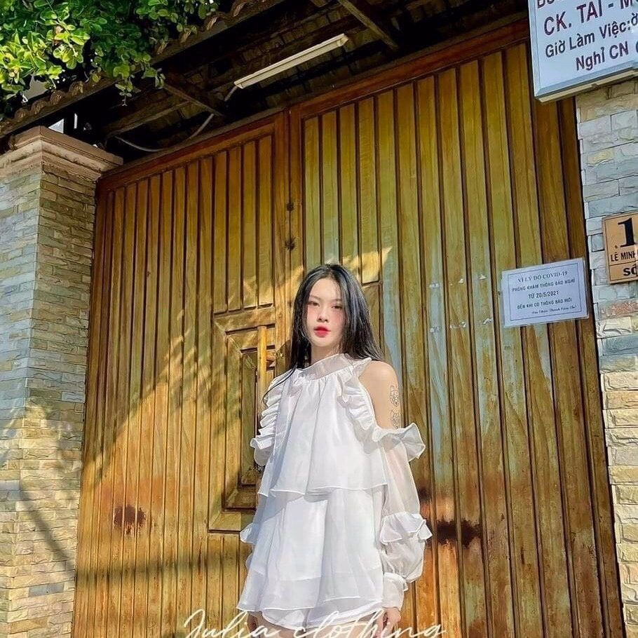 Áo Nữ Vải Ánh Tơ Rớt Vai Tiểu Thư - Ausa House - Ảnh 4