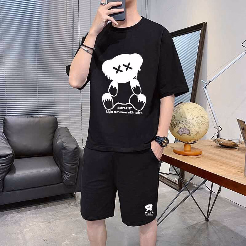 Đồ Bộ Thể Thao Nam Nữ Unisex Tay Lỡ Gấu Mắt Chéo - Ausa House - Ảnh 7