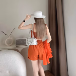 Set 3 Món Đi Biển Áo Sơ Mi Kèm Áo Croptop Kèm Quần Short M715 - Lisa